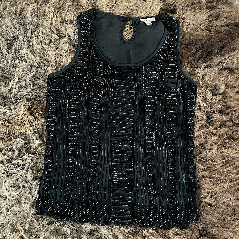 Y2K Cache’ Sheer Beaded top